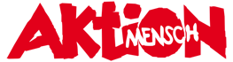 Logo Aktion Mensch. Roter Schriftzug, darin Wort Mensch in weiß.
