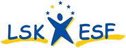Logo LSK - ESF. Grafik mit Akronyme